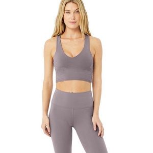 ALO Yoga REAL BRA TANK - PURPLE DUSK
